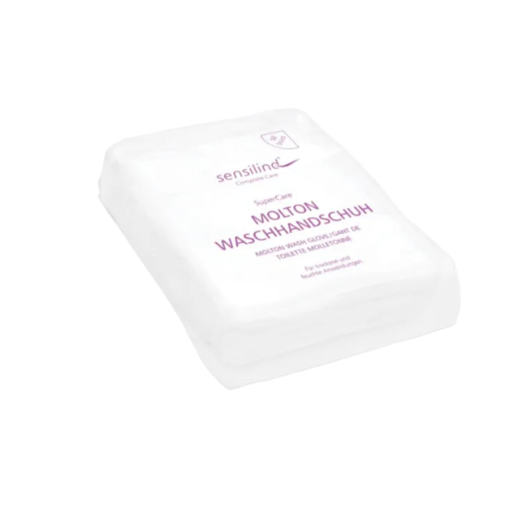 Molton-Waschhandshuh Sensilind, 50 Stück